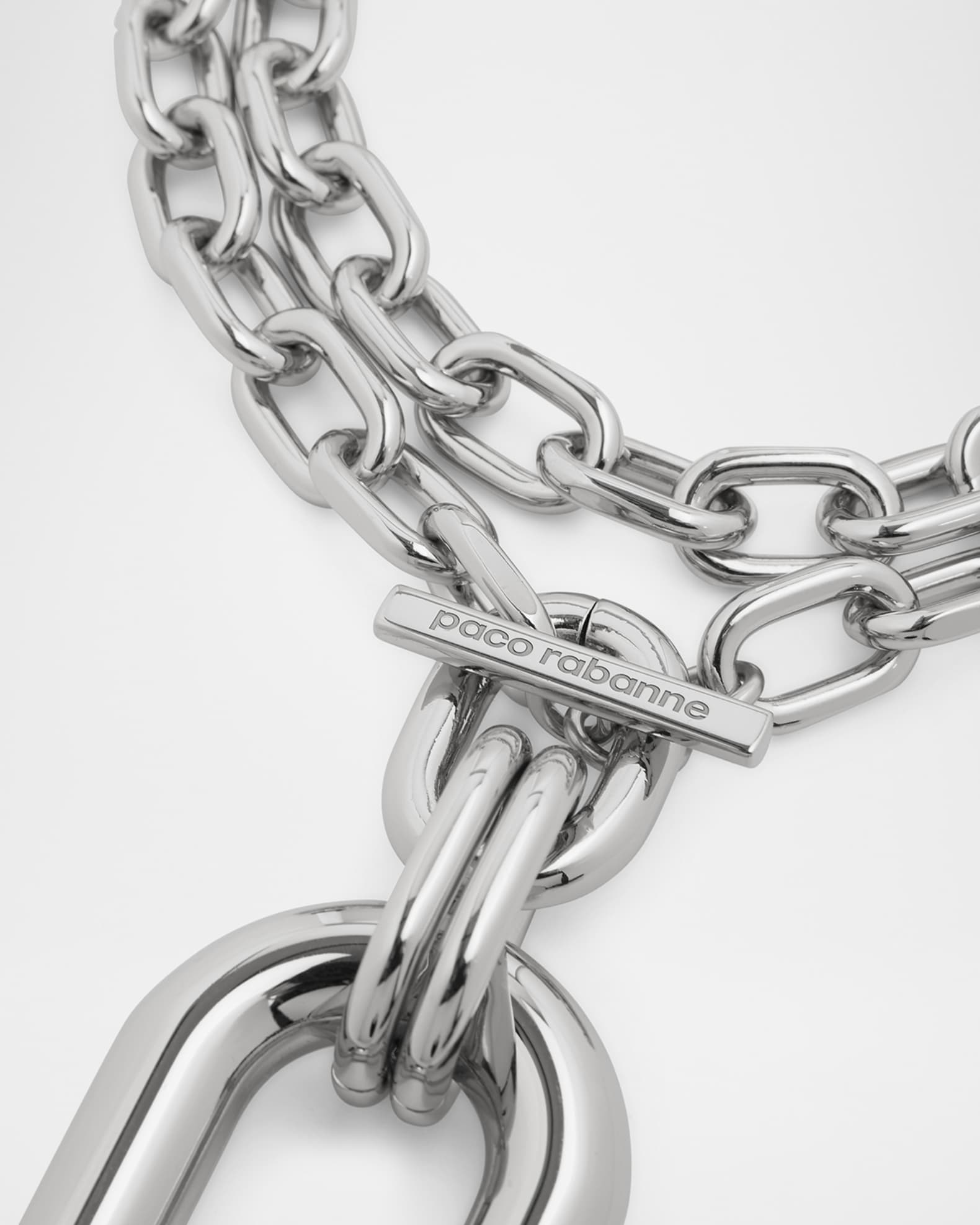 Rabanne XL Chain-Link Pendant Necklace | Neiman Marcus