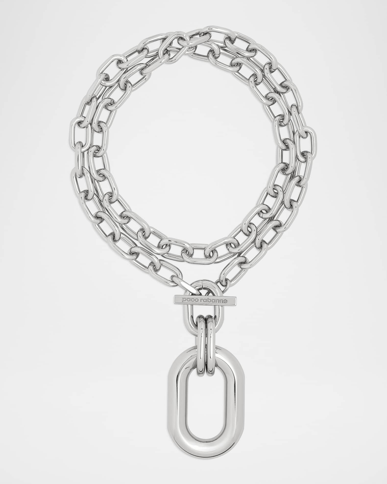 Rabanne XL Chain-Link Pendant Necklace | Neiman Marcus