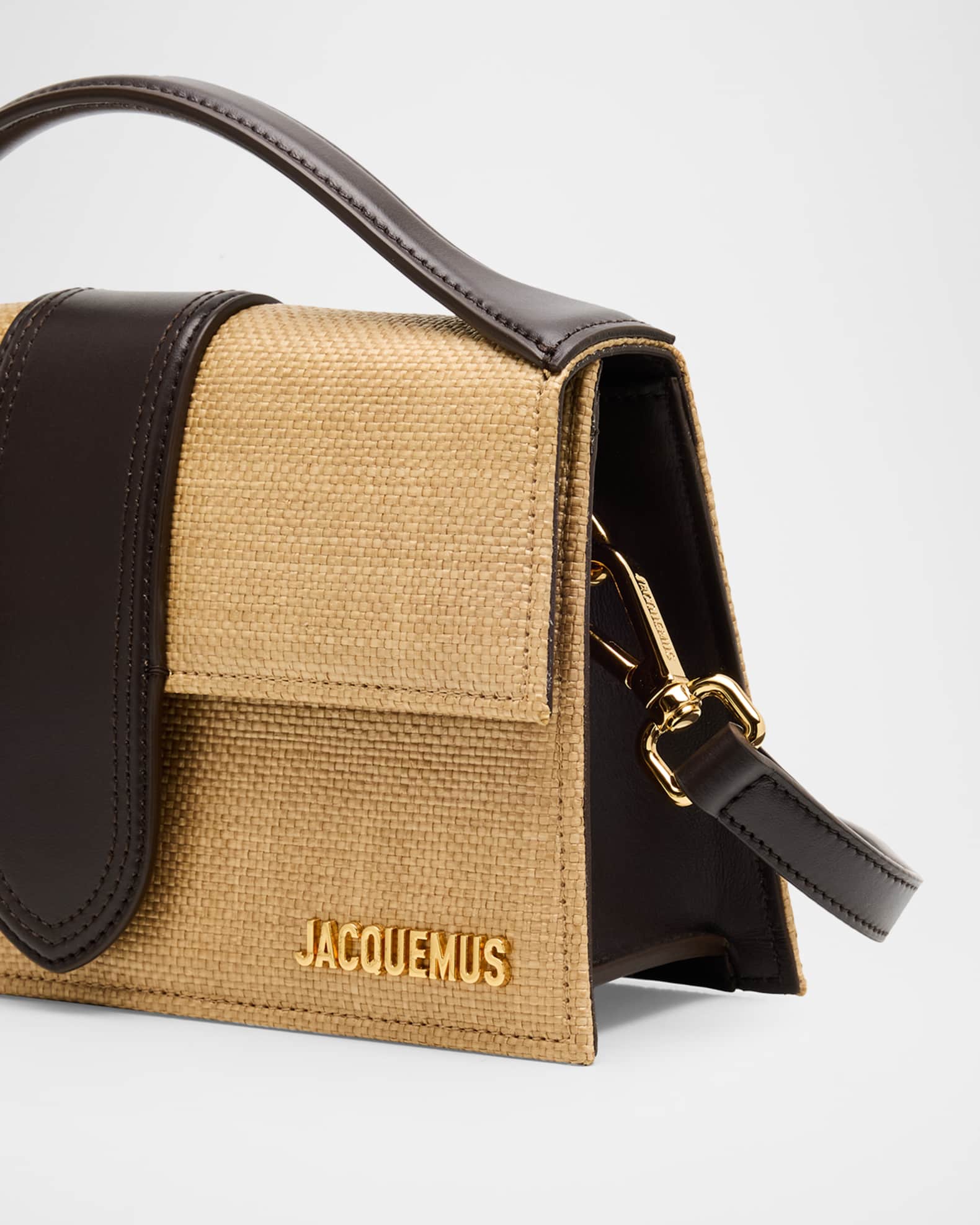 Jacquemus Le Grand Bambino Woven Top-Handle Bag | Neiman Marcus