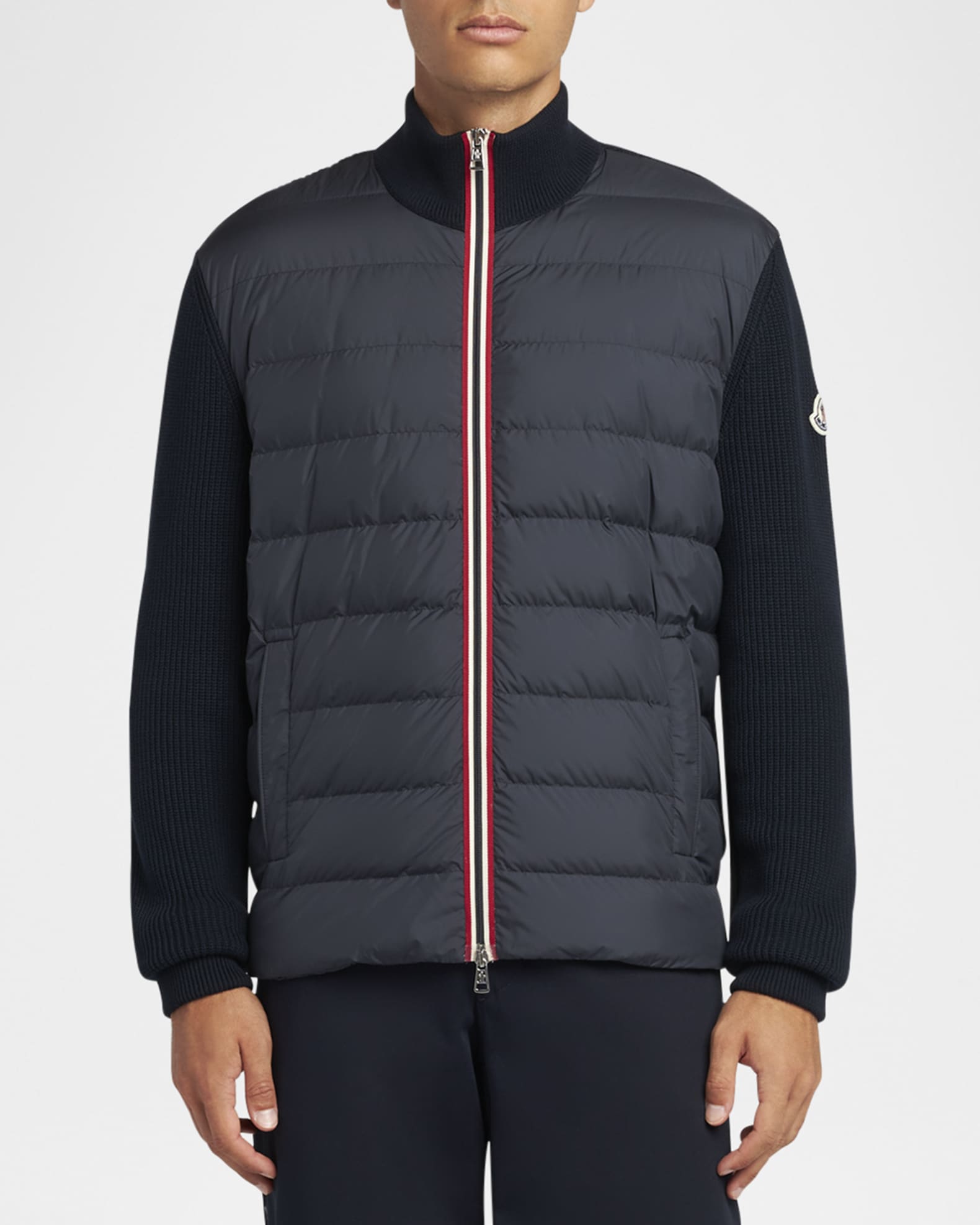 Moncler Men's Down Knit Jacket | Neiman Marcus