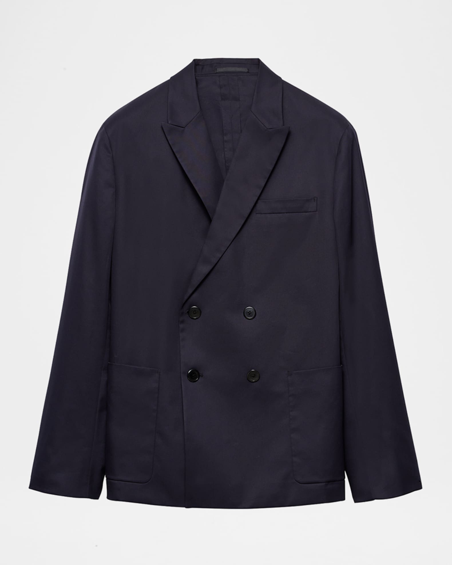 Prada Men's Double-Breasted Cotton Blazer | Neiman Marcus