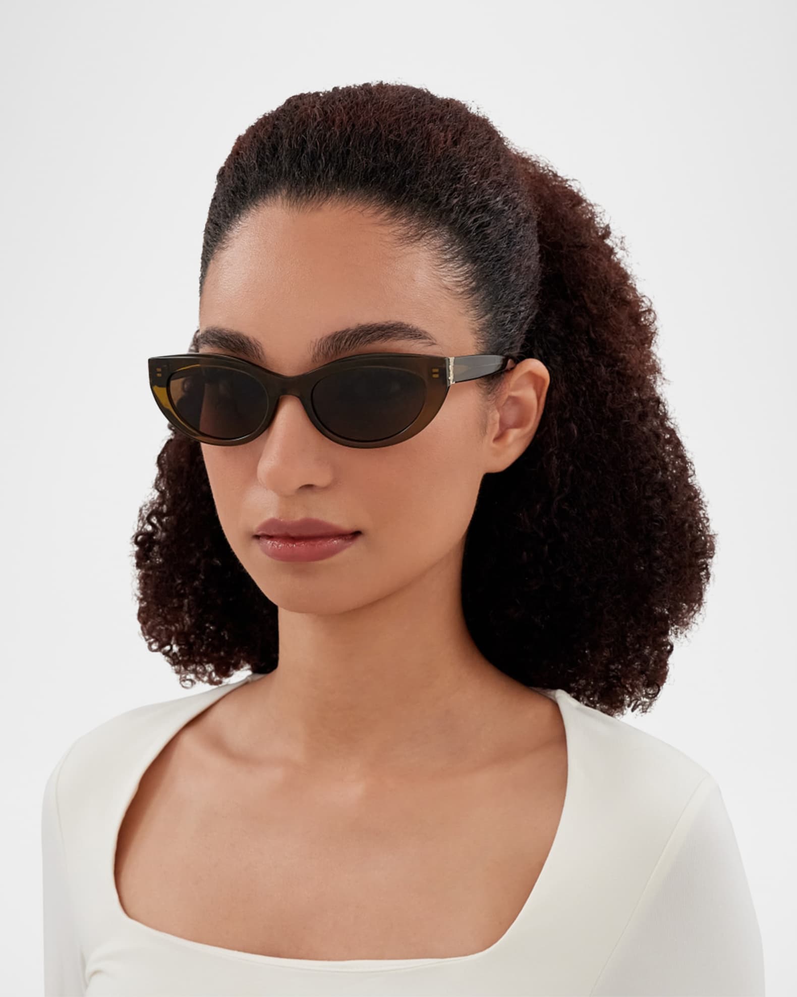 Saint Laurent Sl M115 Cat-Eye Sunglasses in Recycled Acetate