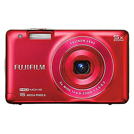 Fujifilm FinePix JX660 16 Megapixel Compact Camera Red - Office Depot