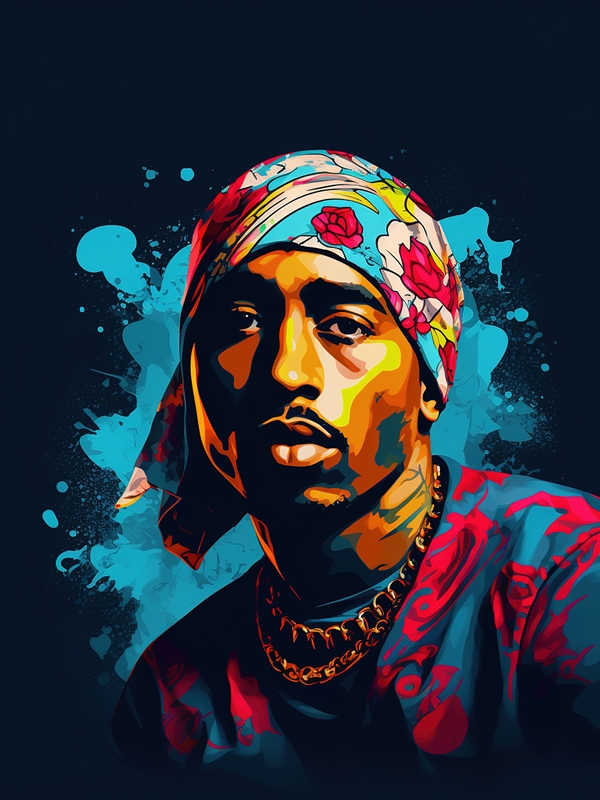 Tupac Shakur (2Pac) Pop Art posters & prints by Henrik Viklund