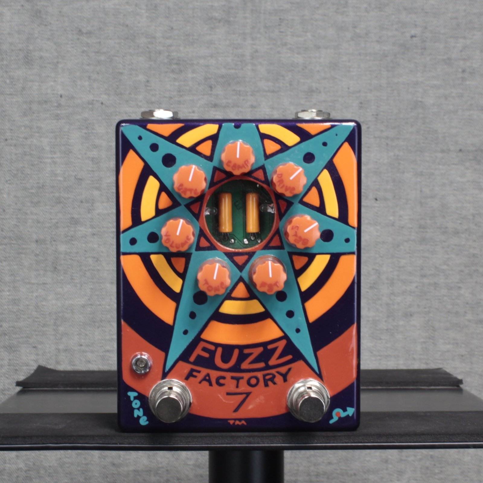 Zvex Fuzz Factory 7 Hand Painted with '56 Amperex Black Glass