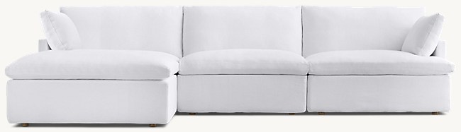 Cloud Modular Track Arm Left-Arm 4-Piece Chaise Sectional | RH
