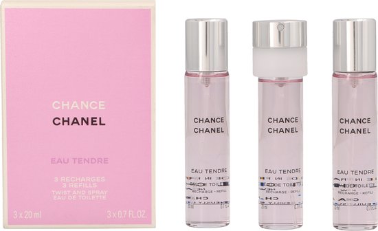 Chanel Chance Eau Tendre Geschenkset - 3x Eau de Toilette Refill | bol