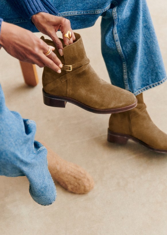 Eloane ローブーツ - ブラック - 牛革 - Sézane