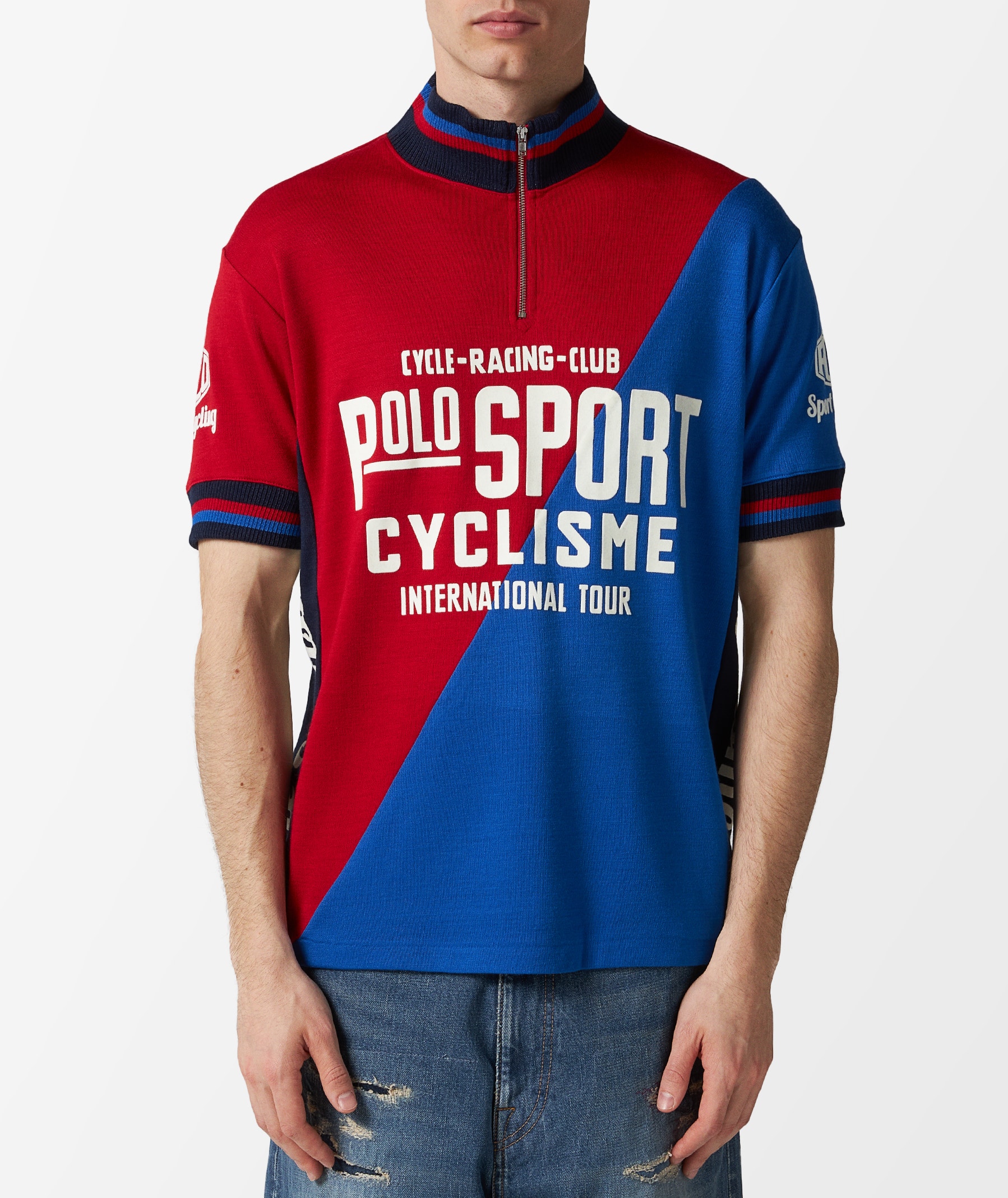 Polo Ralph Lauren Vintage Quarter-Zip Polo Shirt in Multicolor