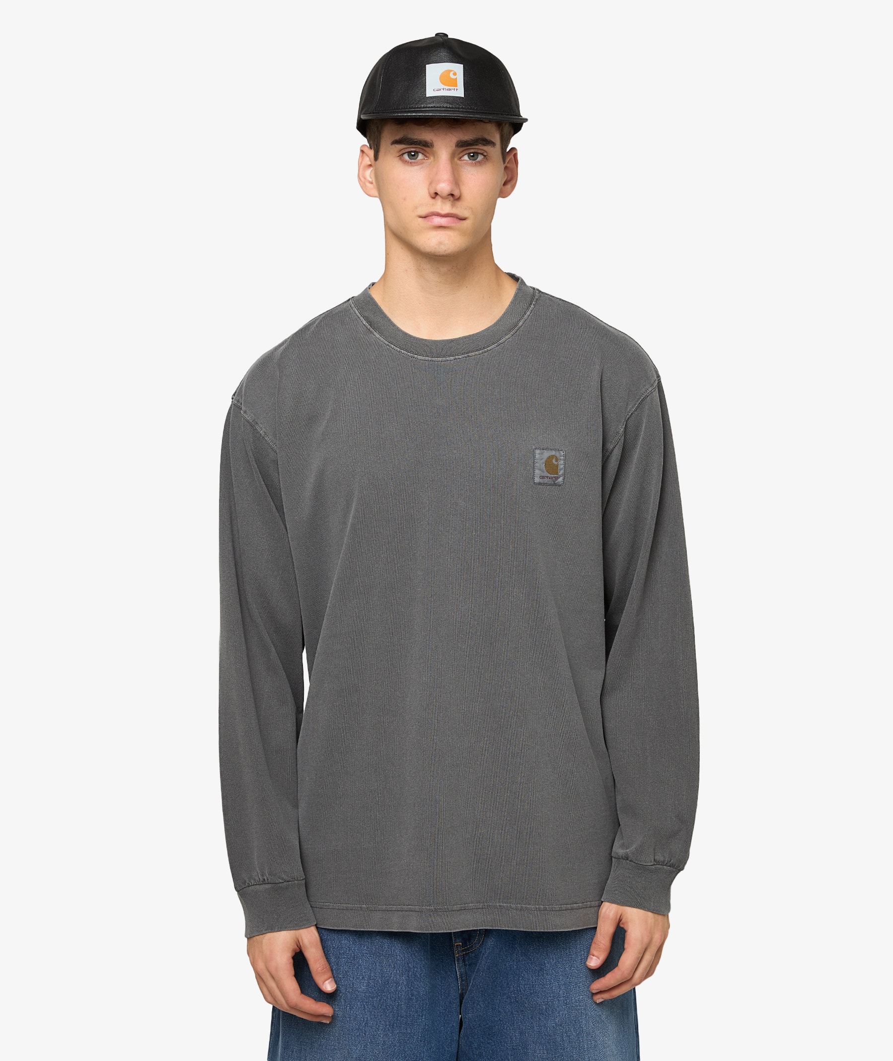 Carhartt WIP Vista Long Sleeve T-Shirt | Charcoal | SVD USA