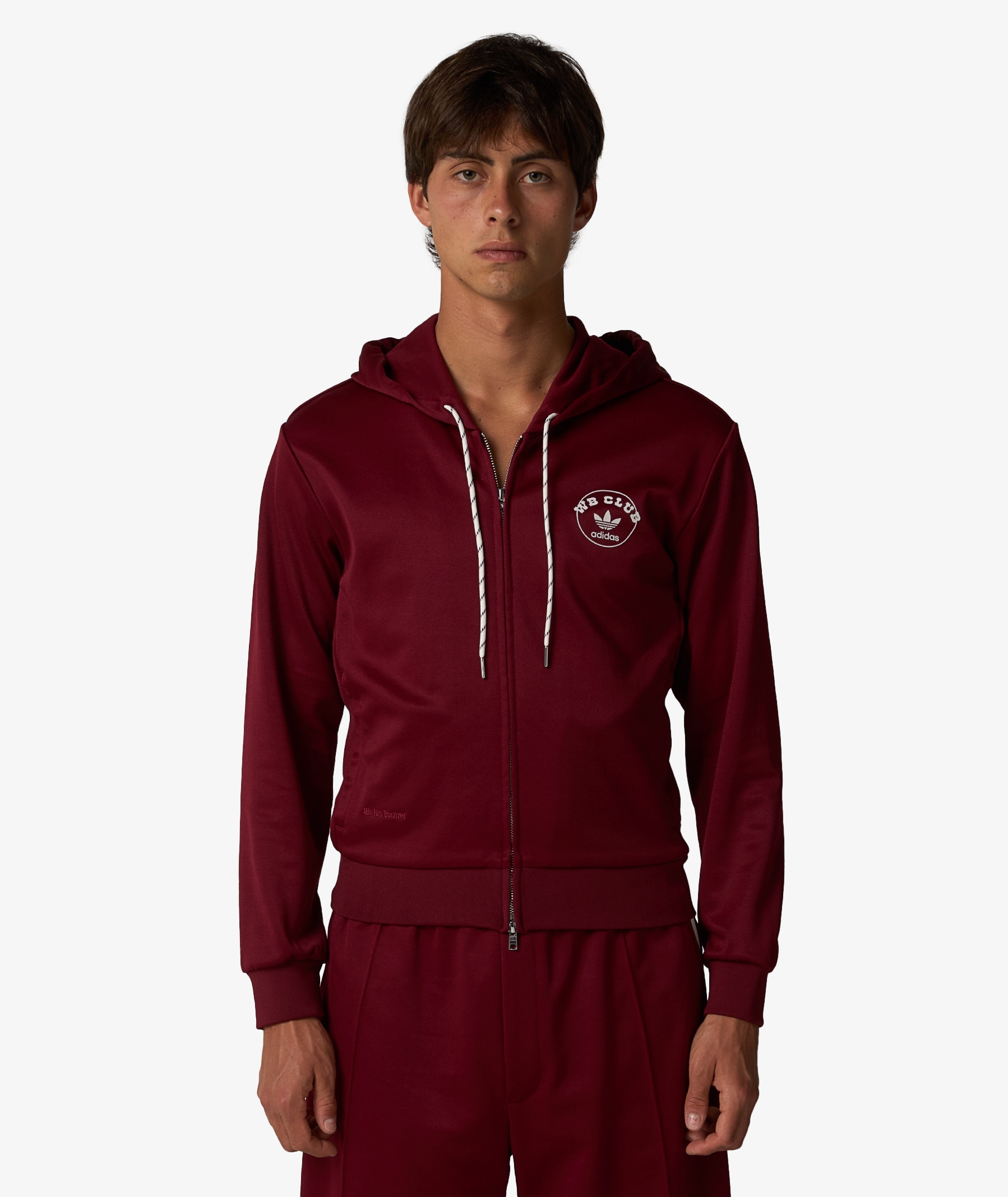 adidas Zip Hoodie x Wales Bonner | Collegiate Burgundy | SVD USA