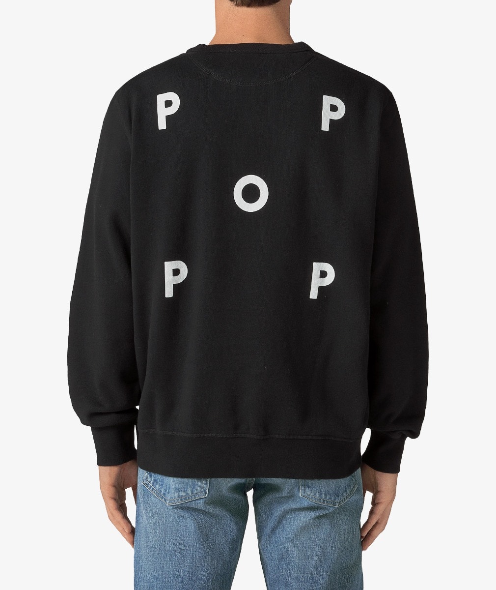 Pop Trading Company Logo Crewneck in Black | SVD USA