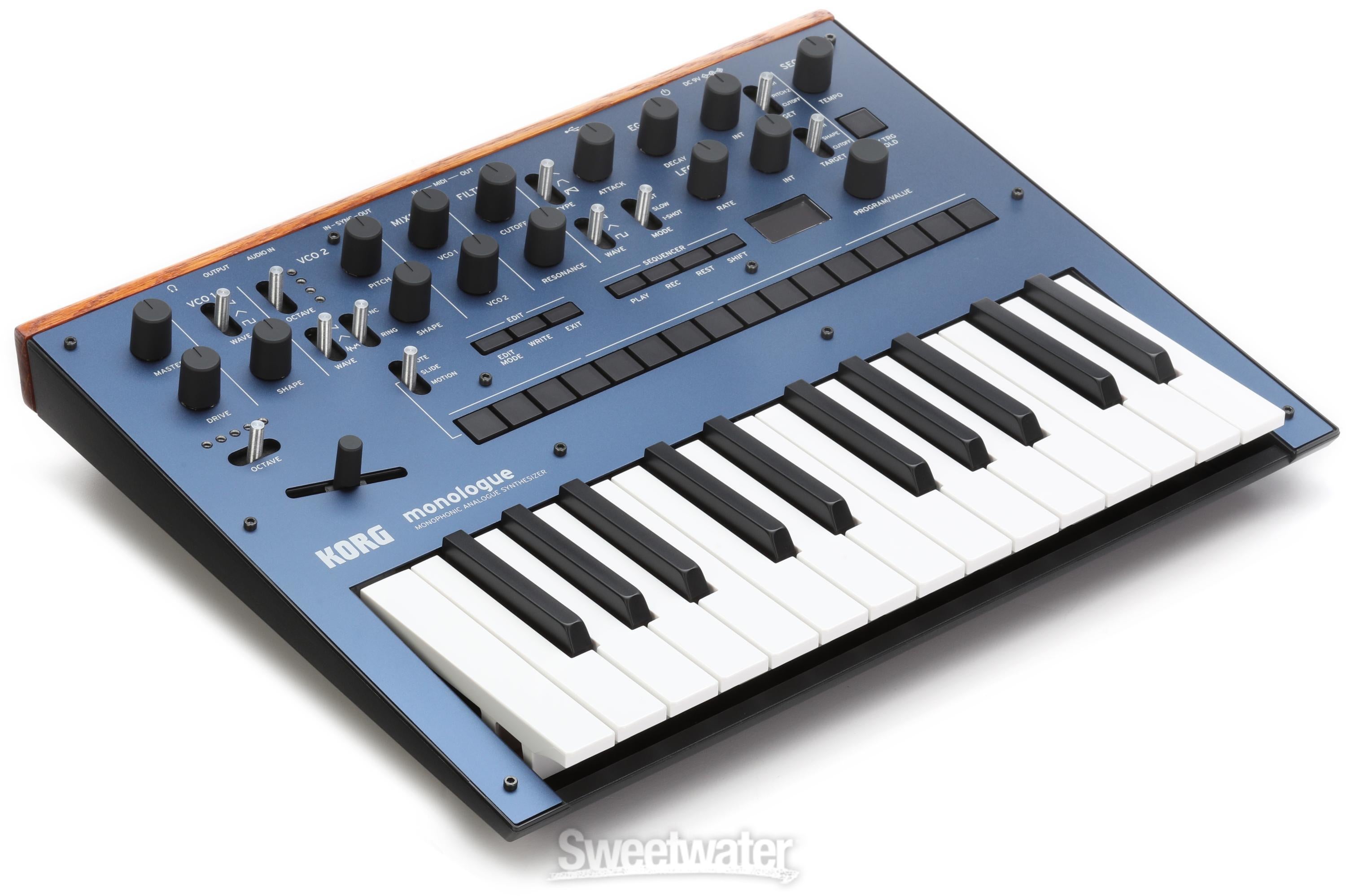 Korg monologue Analog Synthesizer - Blue Reviews | Sweetwater