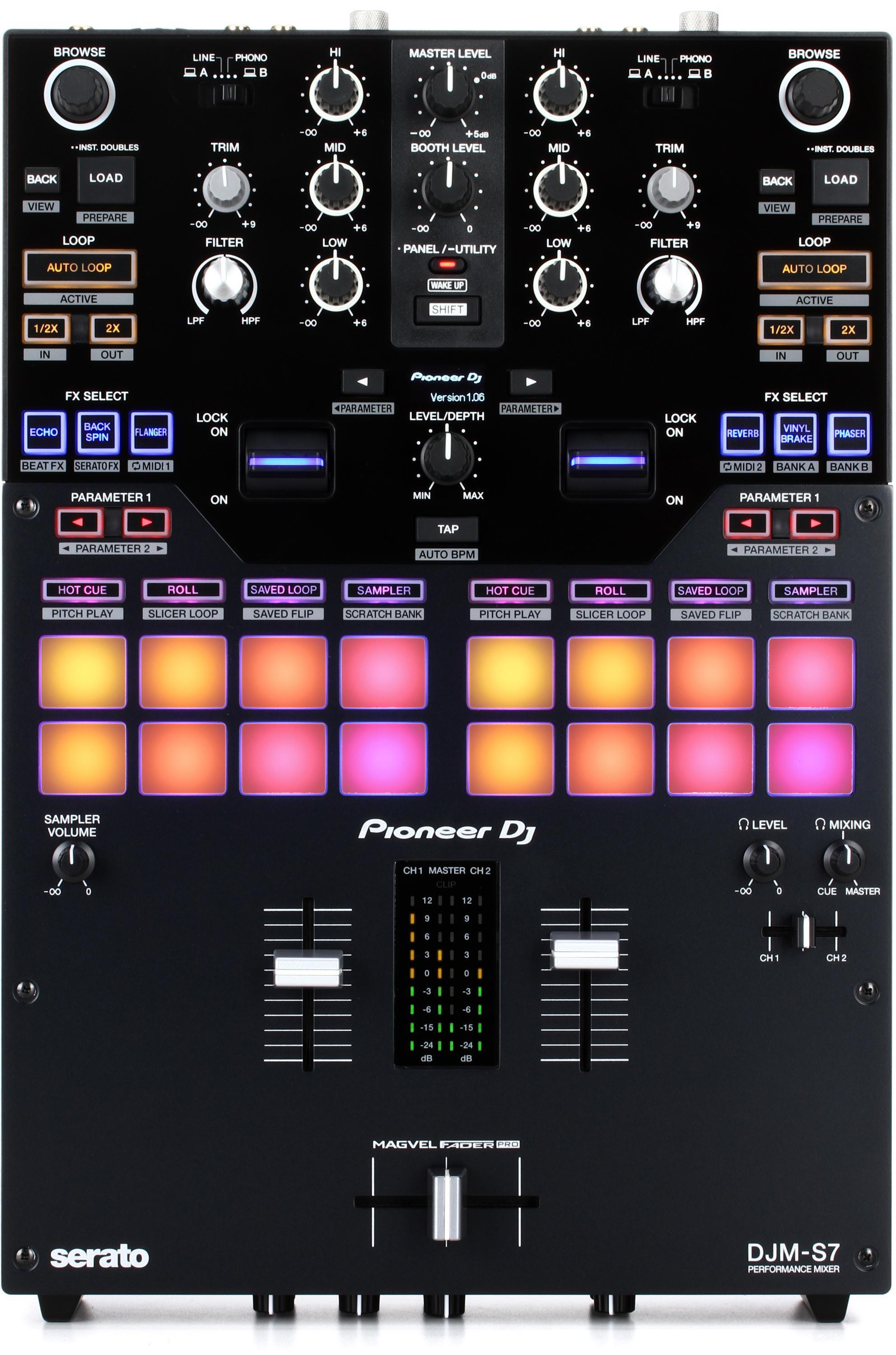 Pioneer DJ DJM-S7 2-channel Mixer for Serato DJ | Sweetwater