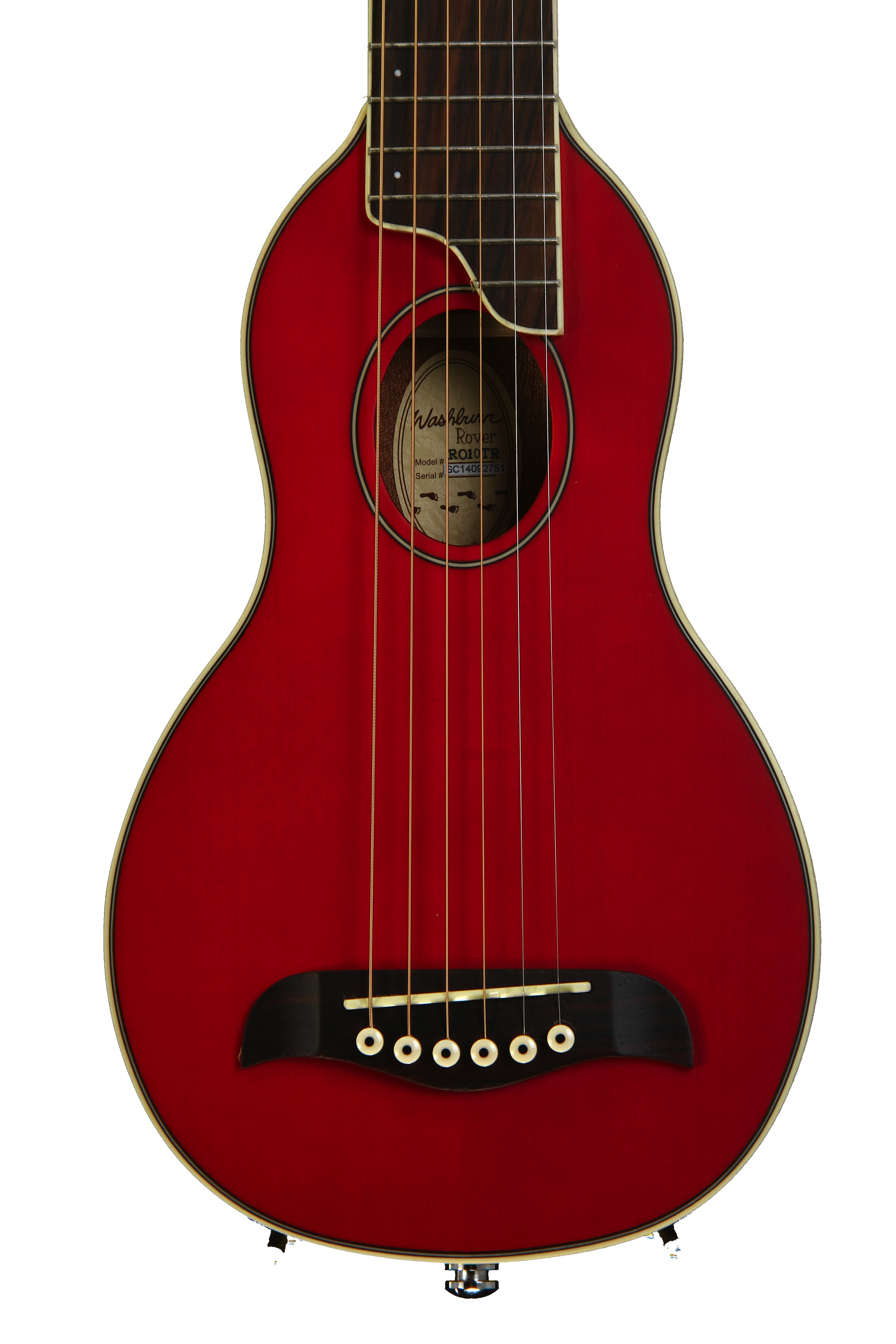 Washburn RO10 Rover Travel Guitar - Red | Sweetwater