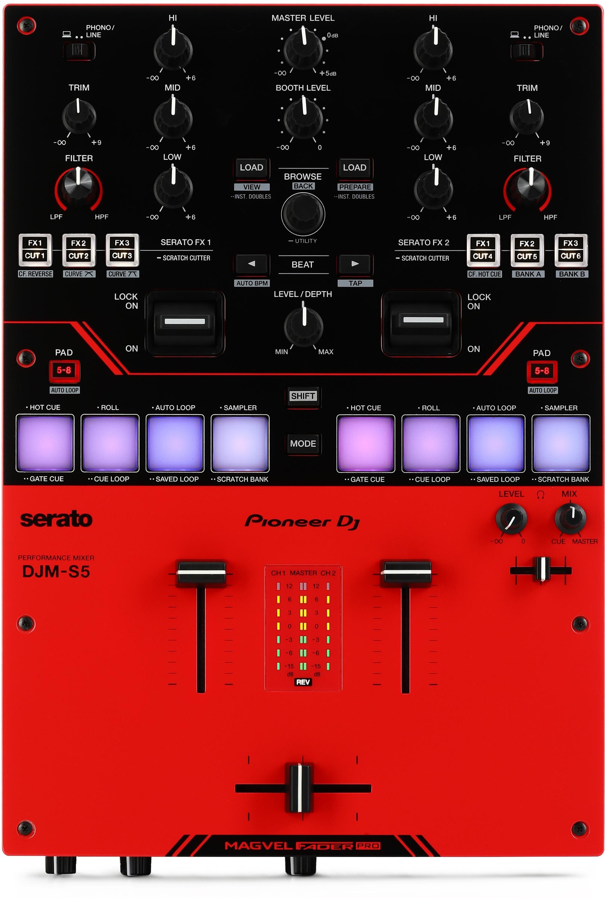Pioneer DJ DJM-S5 2-channel Mixer for Serato DJ | Sweetwater