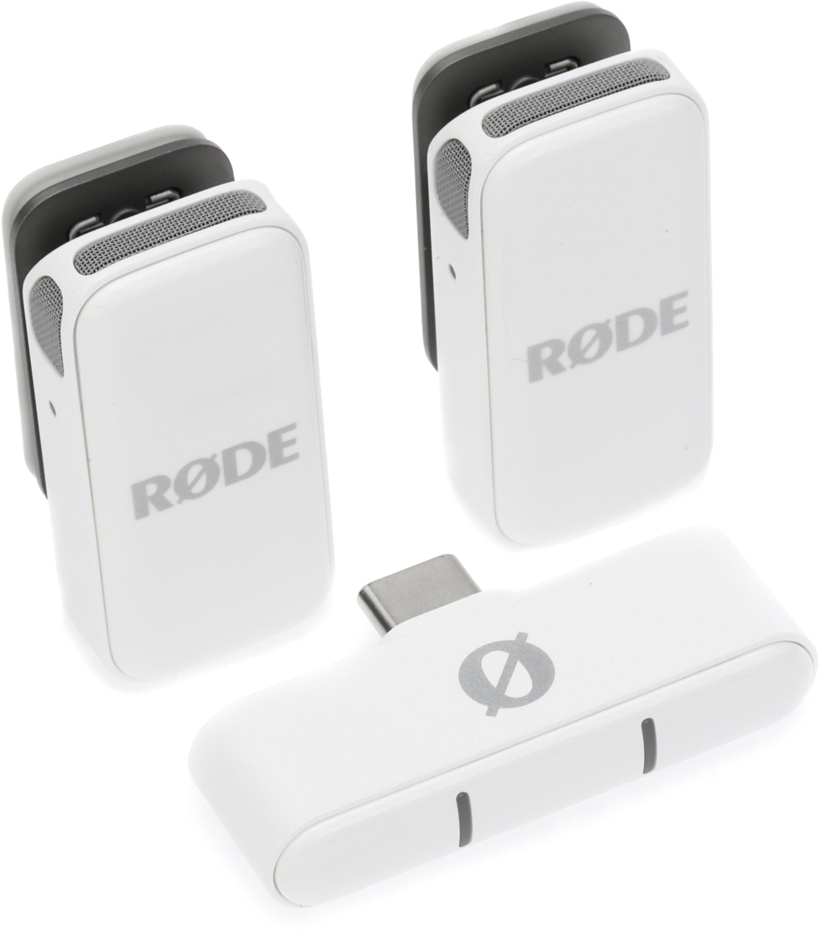 Rode Wireless Micro Microphone Kit - USB-C, White | Sweetwater