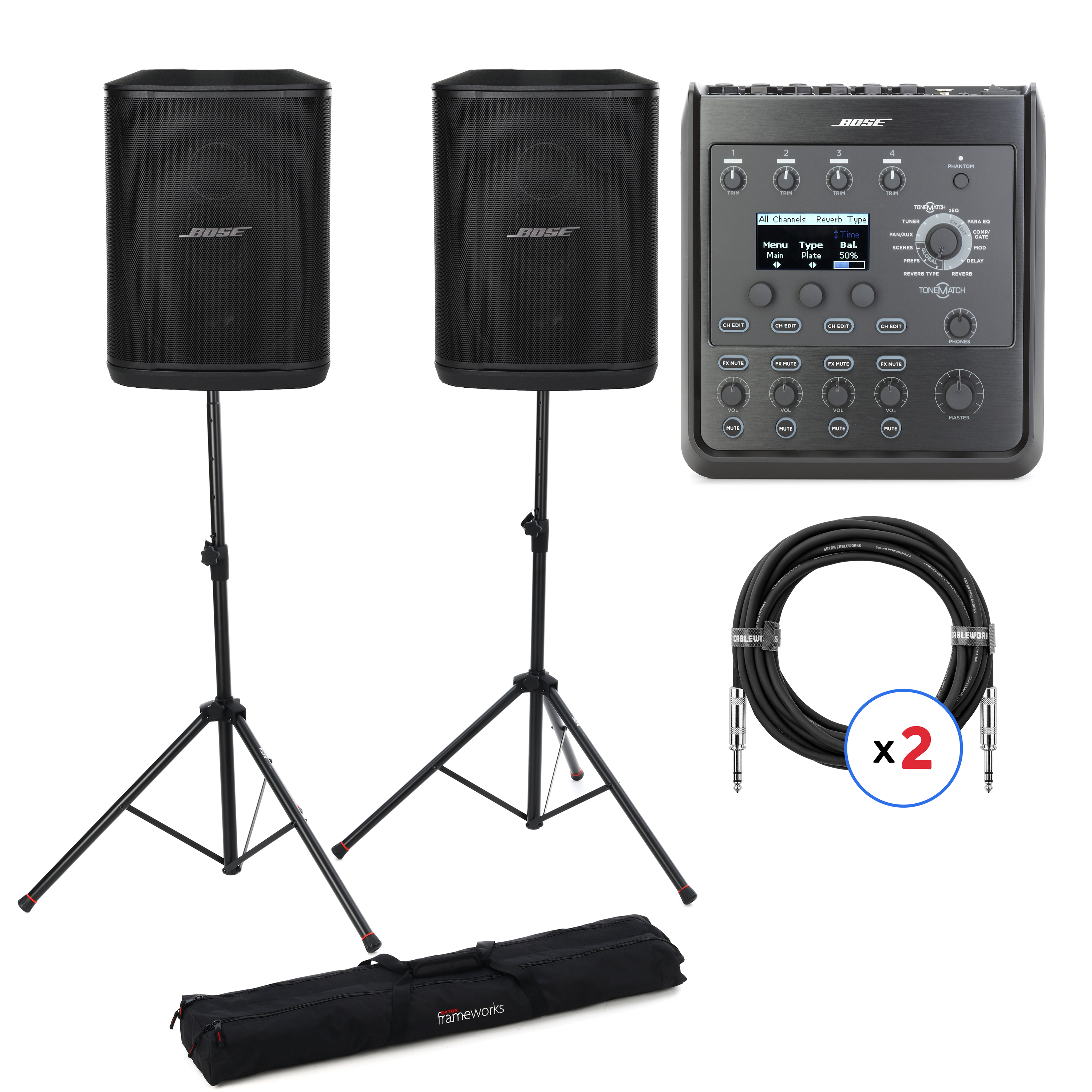 Bose S1 Pro+ Multi-position PA System and T4S 4-Channel Mixer