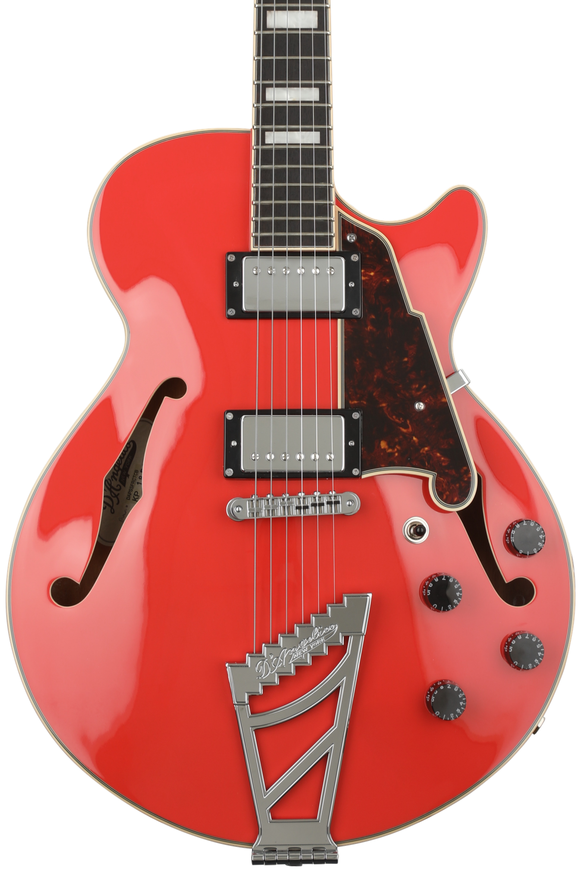 D'Angelico Premier SS - Fiesta Red with Stairstep Trapeze