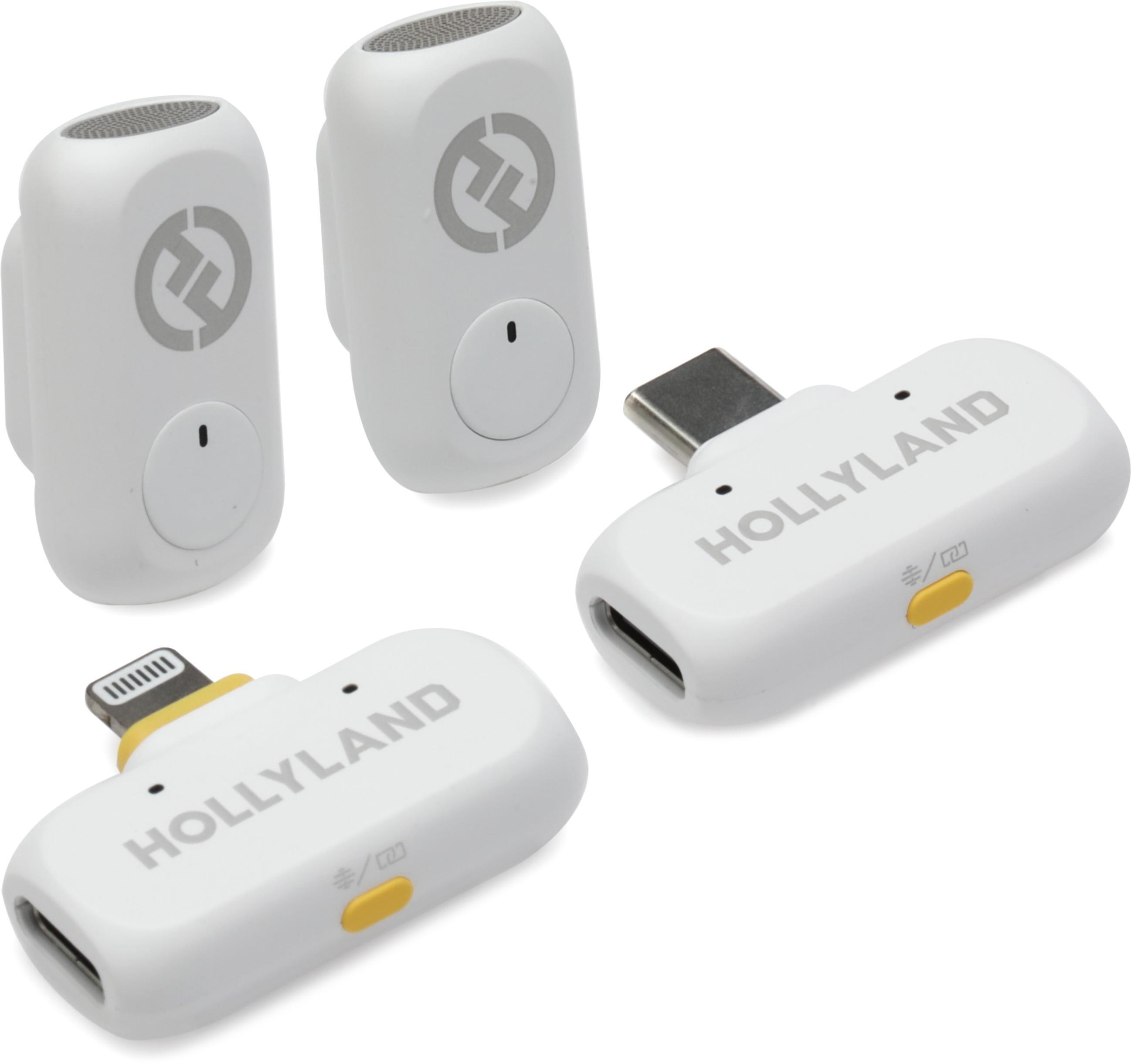 Hollyland LARK A1 Combo Digital Wireless Microphone System - White