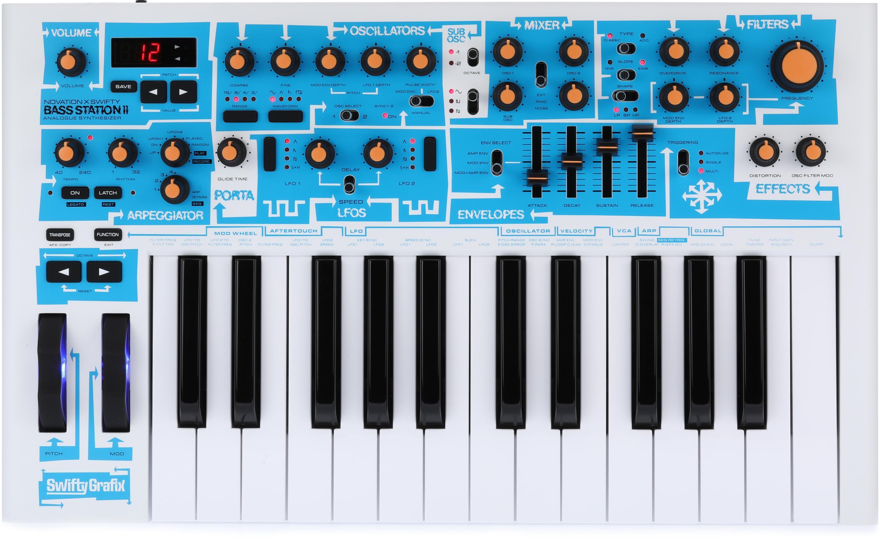 Novation Bass Station II Analog Synthesizer - Swifty Edition