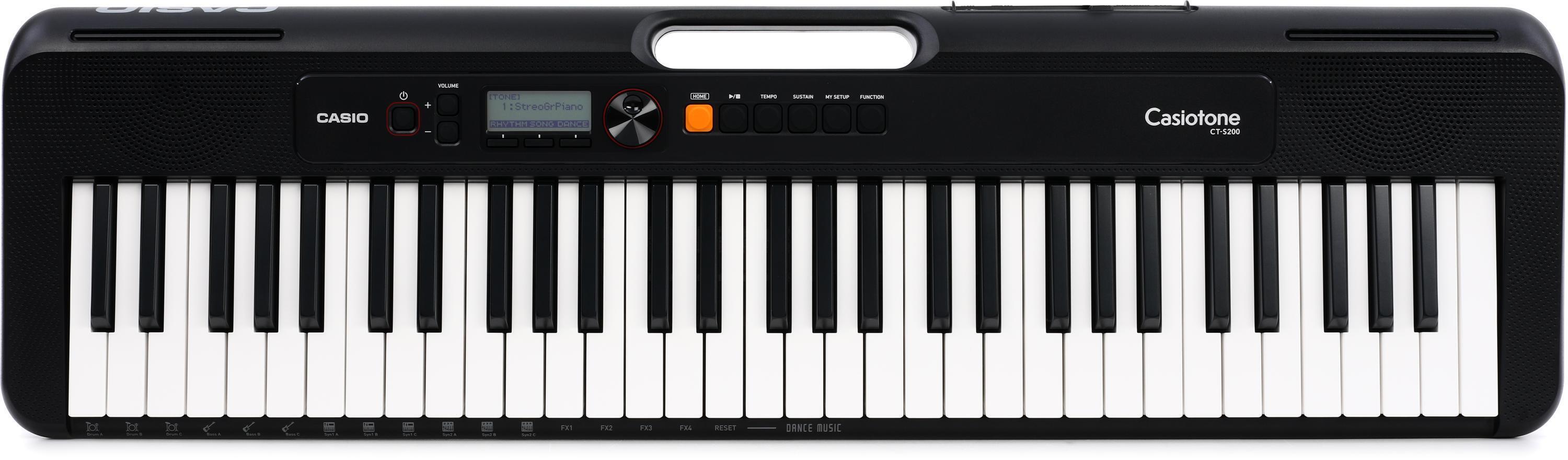 Casio Casiotone CT-S200 61-key Portable Arranger Keyboard - Black
