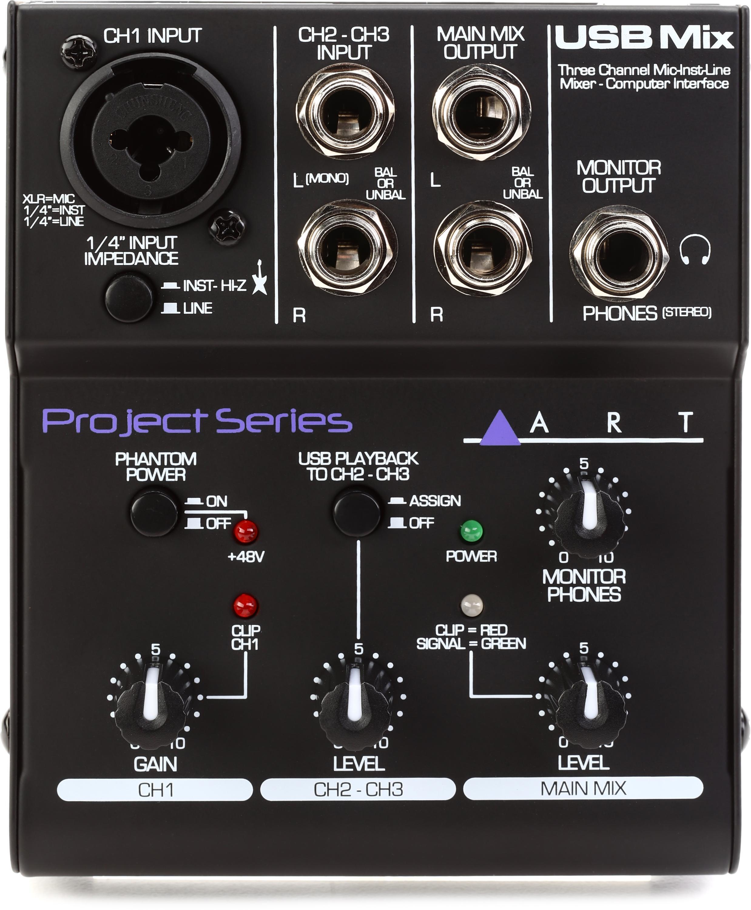 ART USB Mix - Mixer with USB Audio Interface | Sweetwater