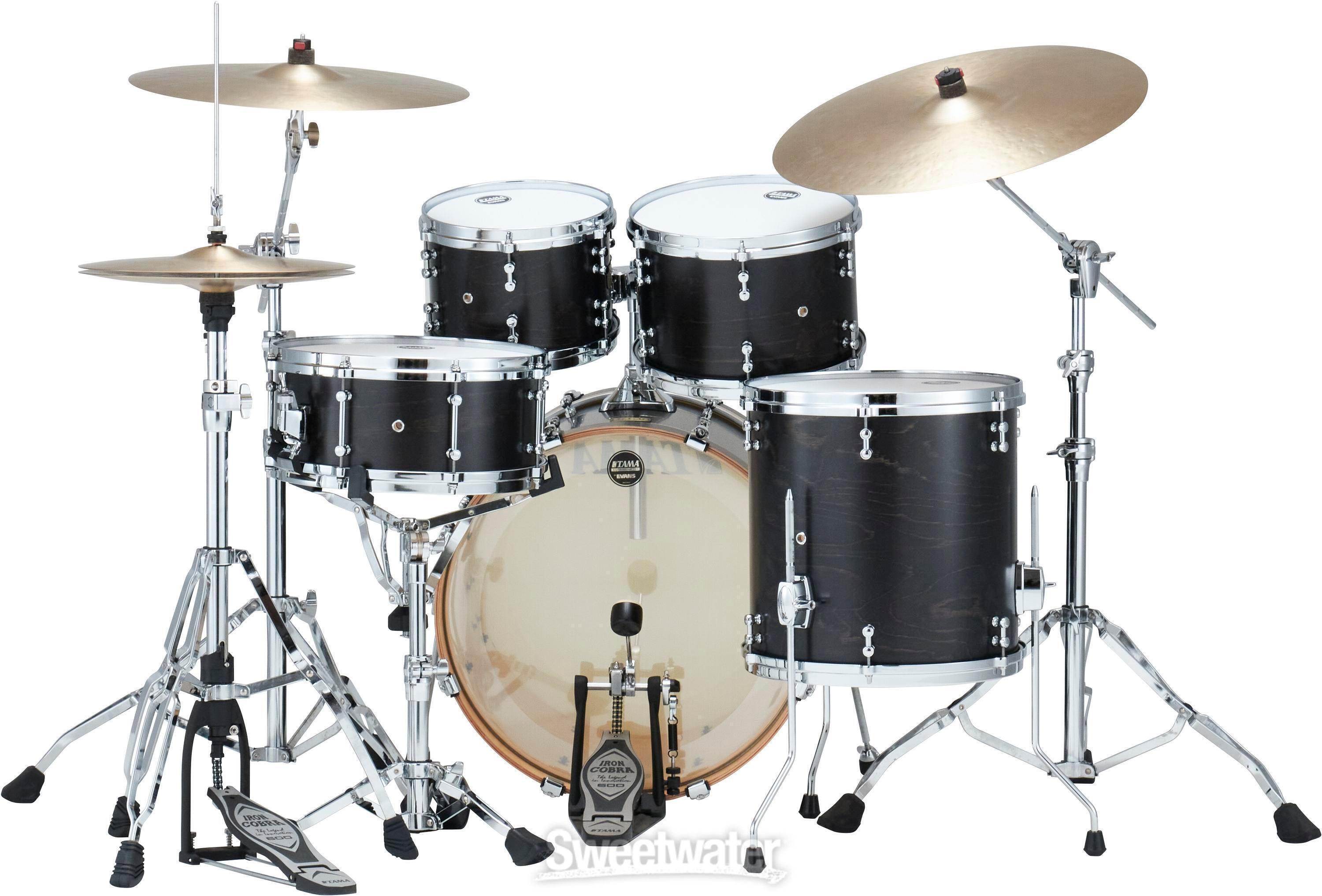 Tama S.L.P. Fat Spruce 5-piece Shell Pack - Satin Charcoal Black