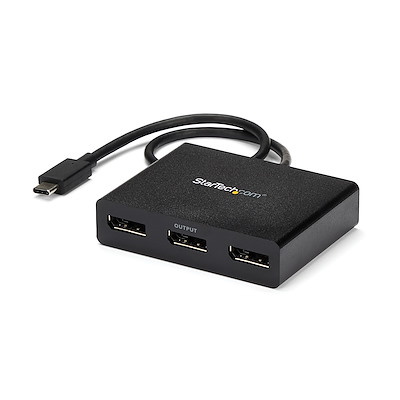 USB-C - 3x DisplayPort 1.2 変換アダプター／1080p 30Hz／トリプル