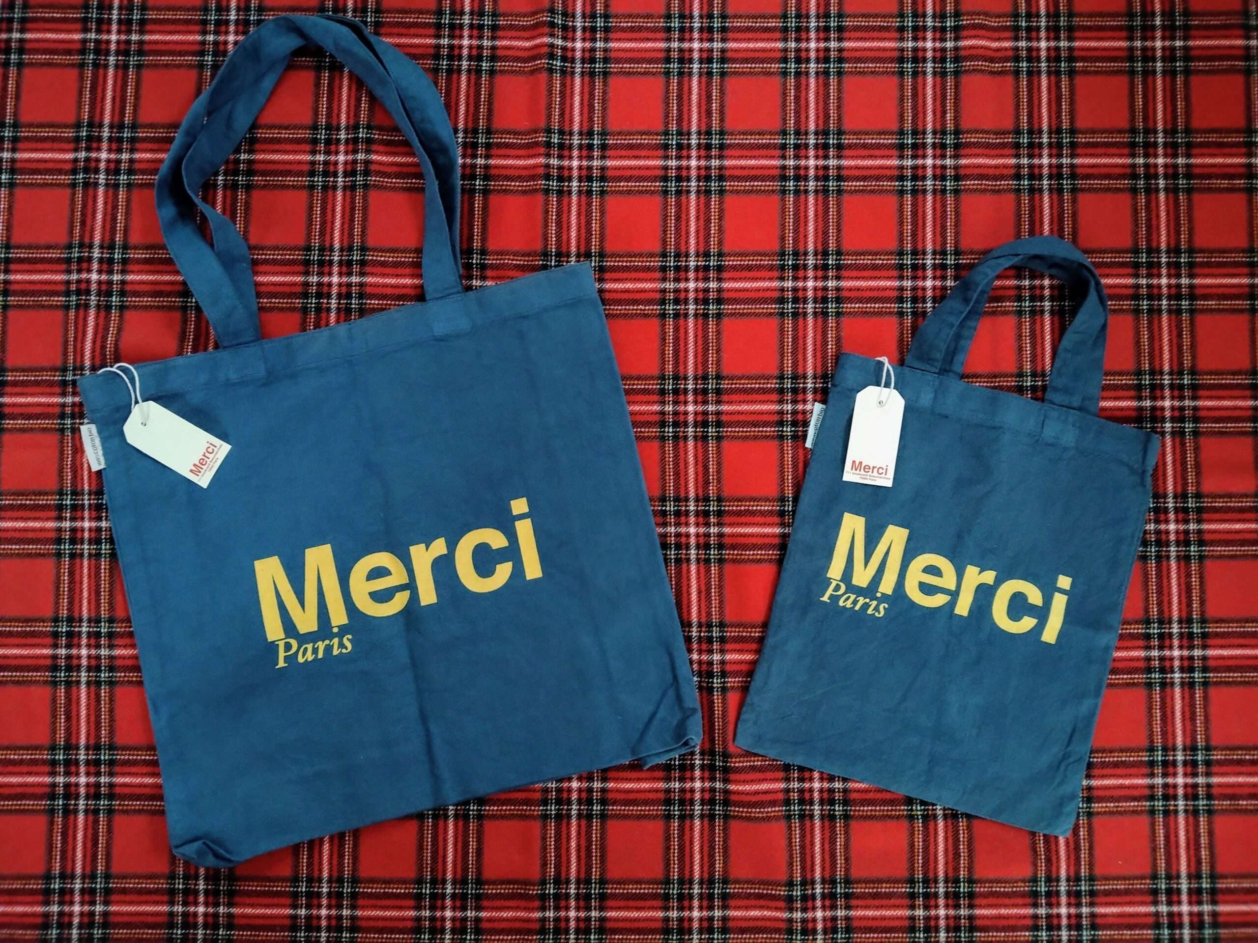 Merci Paris】人気のトートバッグ ～2種類の大きさを比較～ | きのこの