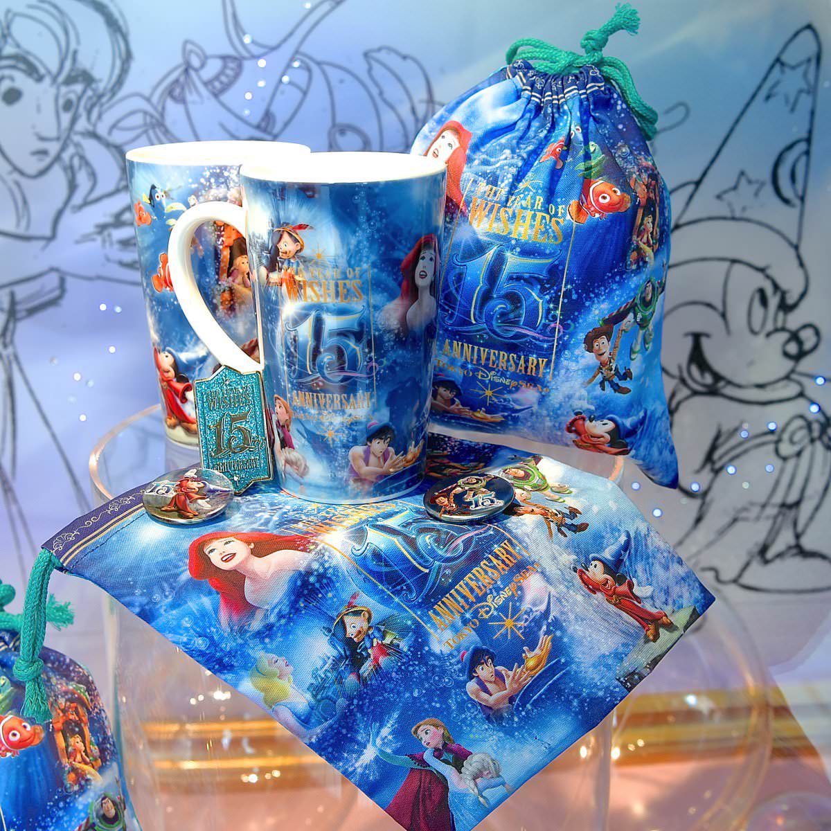ウィッシュの瞬間をデザイン☆東京ディズニーシー15周年グッズ -