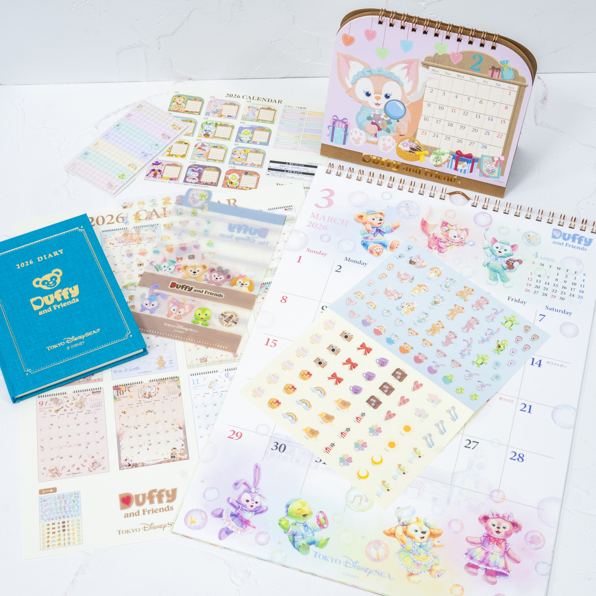 2026年用！東京ディズニーシー「ダッフィー&フレンズ」カレンダー