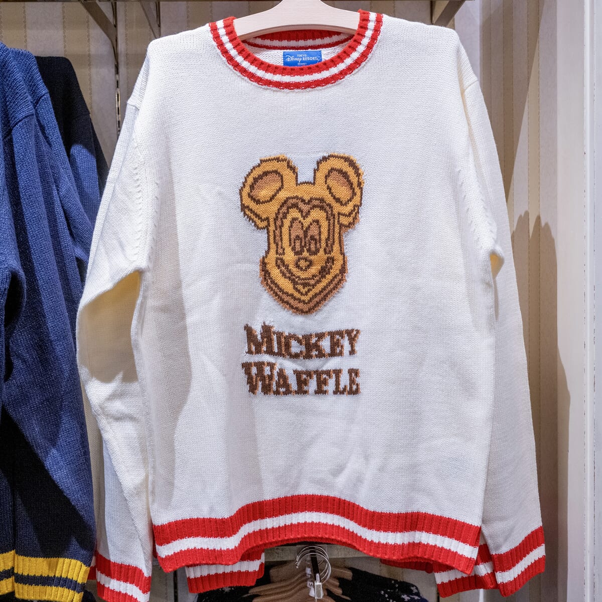 ミッキーワッフルデザイン！東京ディズニーランド セーター -