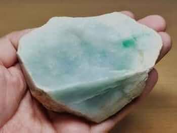 Amazon.co.jp: ◇青緑◇ 338g 翡翠 ヒスイ 翡翠原石 原石 鑑賞石 自然