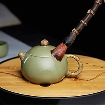 Amazon | ポカロティー 中国茶器宜興豆青砂紫砂急須陶器ティーポット