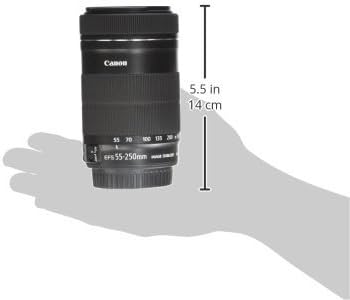 Amazon.com : Canon EF-S 55-250mm F4-5.6 is STM, Telephoto, Black