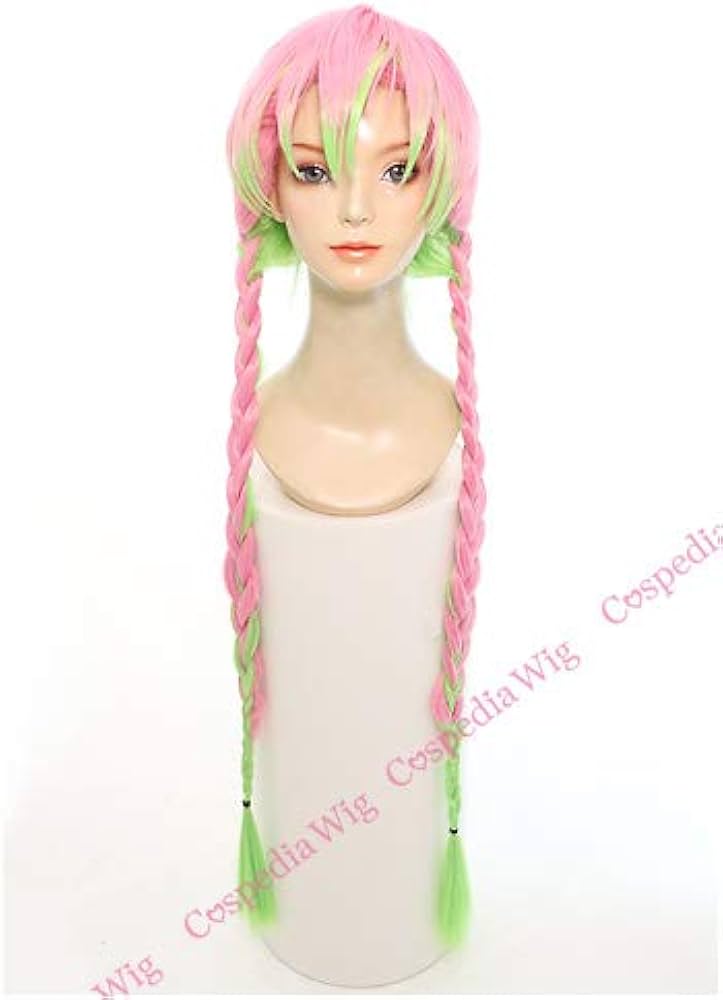 Amazon.co.jp: 鬼滅の刃 甘露寺蜜璃 風 ウィッグ キャラウィッグ 美容