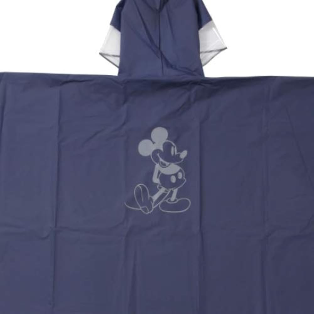 Amazon | ミッキーマウス レインポンチョ Lサイズ ネイビー＆グレー