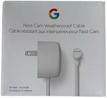 Amazon | Google 純正品 Google Nest Cam 防塵・防滴ケーブル 5m 電源