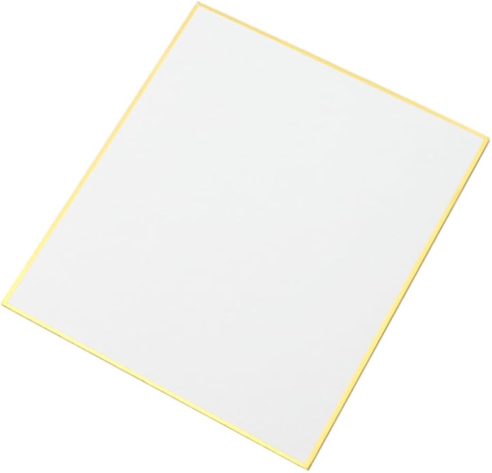 Amazon | ミニサイン色紙 奉書紙 寸松庵 121mm x 136mm 10枚セット 白