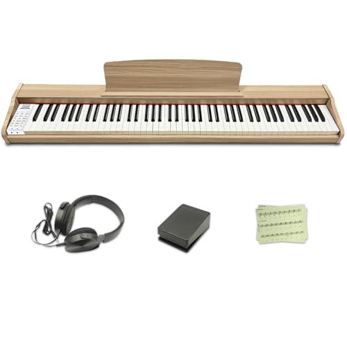 Amazon | 【超大譜面台、木目】ニコマク NikoMaku 電子ピアノ 88鍵盤