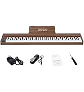 Amazon | KIMFBAY 電子ピアノ 88鍵盤 卓上 木製 電子 ピアノ 88鍵