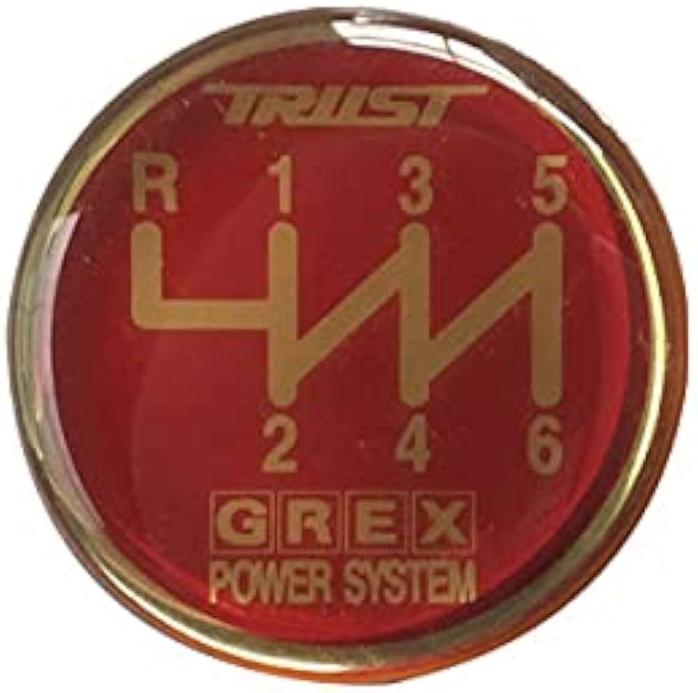 Amazon.co.jp: TRUST トラスト GREX シフトノブエンブレム 6速 (左上R