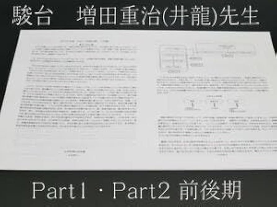 駿台 増田重治先生 化学S Part1・2 通期化学解説プリント 河合塾 鉄緑会