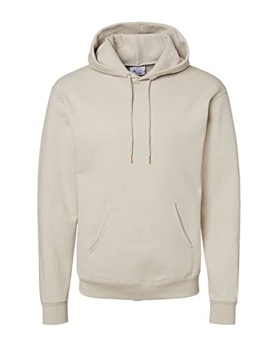 Champion Mens Powerblend Hooded Sweatshirt, M, Sand at Amazon
