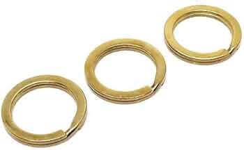 Amazon.co.jp: 3個セット 真鍮製 平押し二重リング（直径28mm