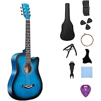 Amazon | アコースティックギター、10点セット、38インチ、学生、子供