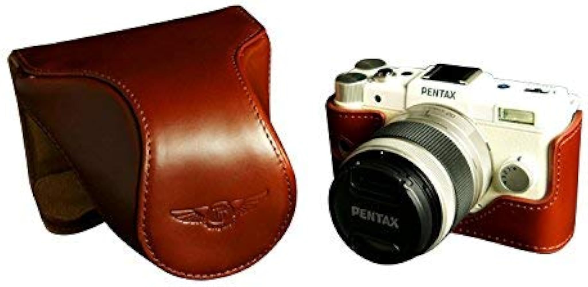 Amazon.co.jp: ペンタックス PENTAX Q用本革レンズカバー付カメラ