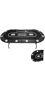 Amazon.co.jp: TiltPlay ポーカーテーブル 折りたたみ 10人対応 家庭用