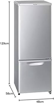Amazon.co.jp: Panasonic 2ドア冷蔵庫 168L ホワイト NR-B176W-S